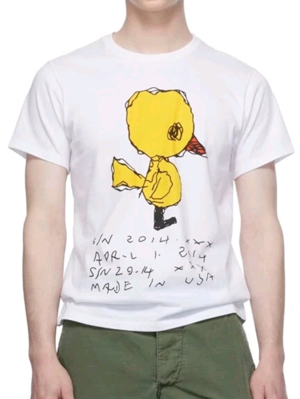 Tom Sachs 2021 White Supima Cotton Lovebird Graphic Tee XS Mens Made In USA SS23